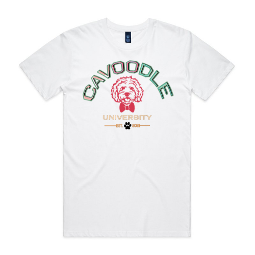 MENS TEE WHITE with 8 Style Print