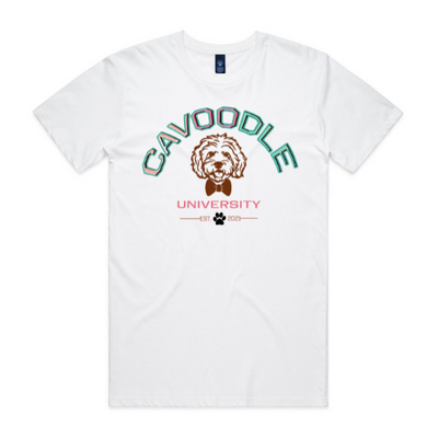 MENS TEE WHITE with 8 Style Print